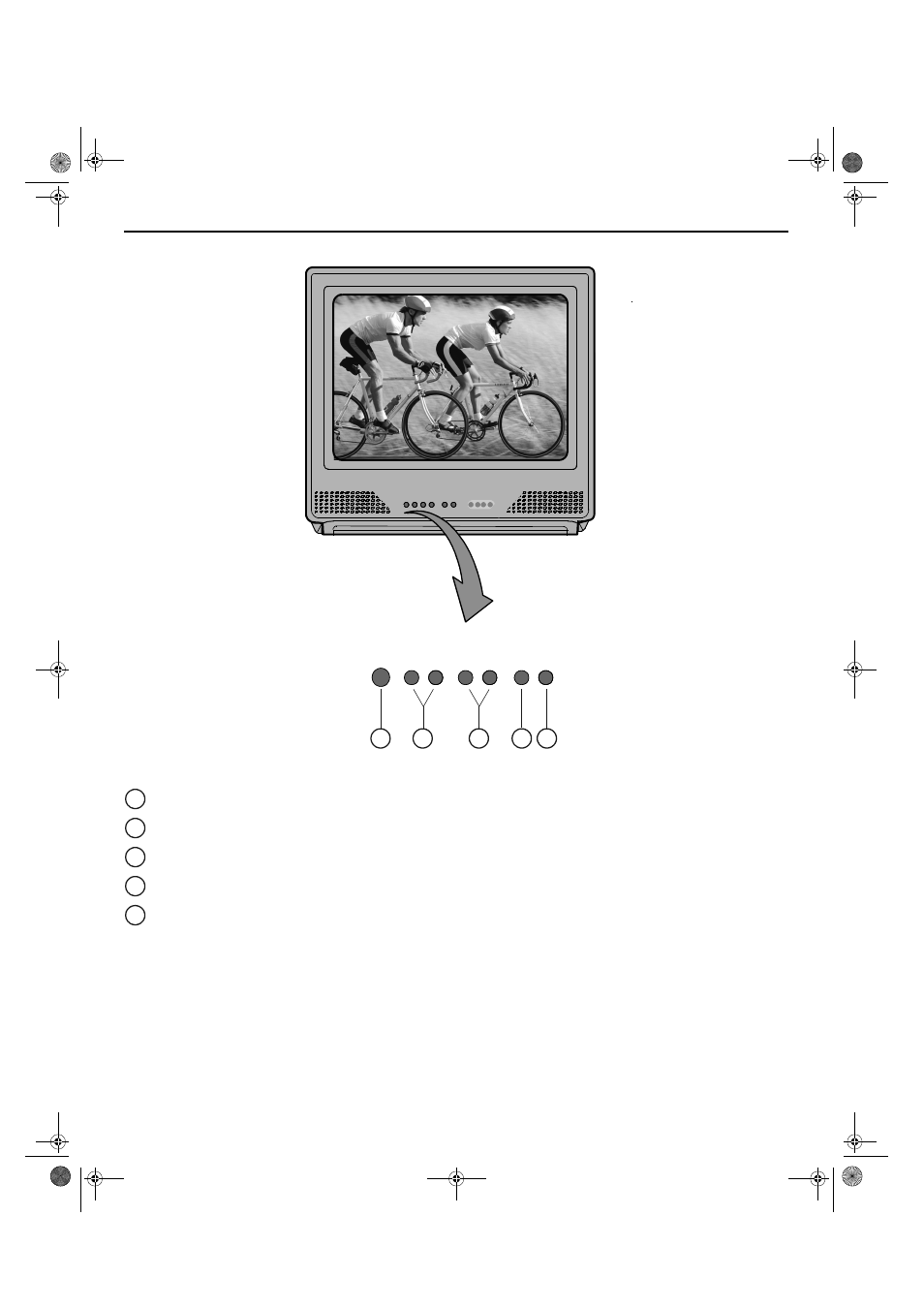 Location of television controls | Hitachi 27UX01B User Manual | Page 18 / 32