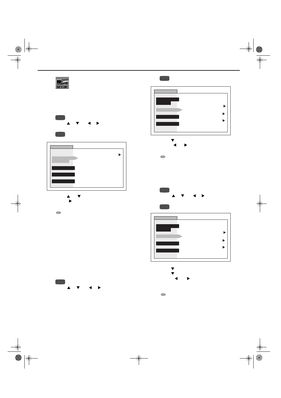 Menu selections, Set-up language, Signal source | Auto channel set | Hitachi 27UX01B User Manual | Page 22 / 32