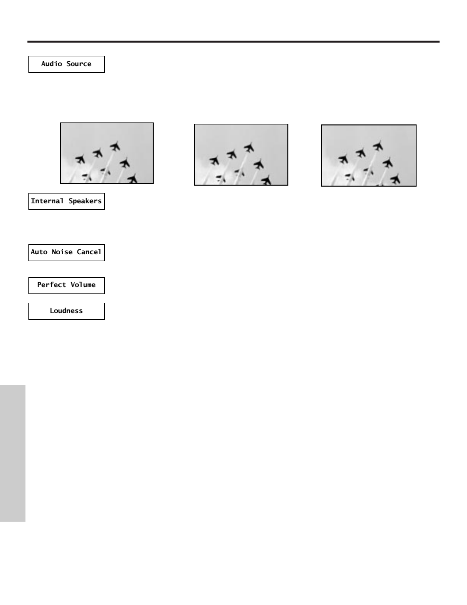 Audio, On-screen displa y | Hitachi 51S715 User Manual | Page 48 / 84