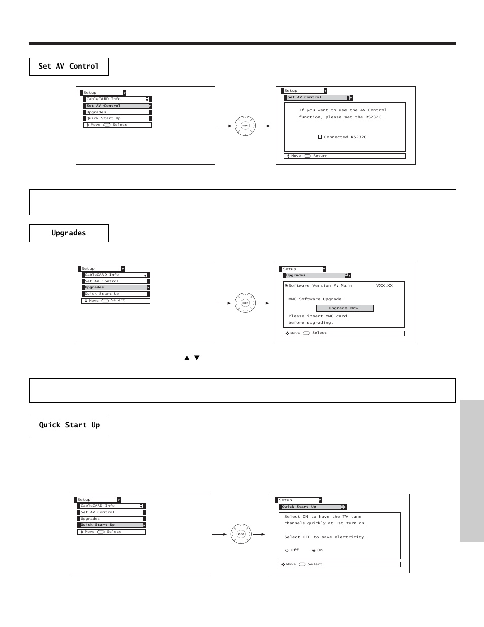 Setup, On-screen displa y | Hitachi 51S715 User Manual | Page 71 / 84