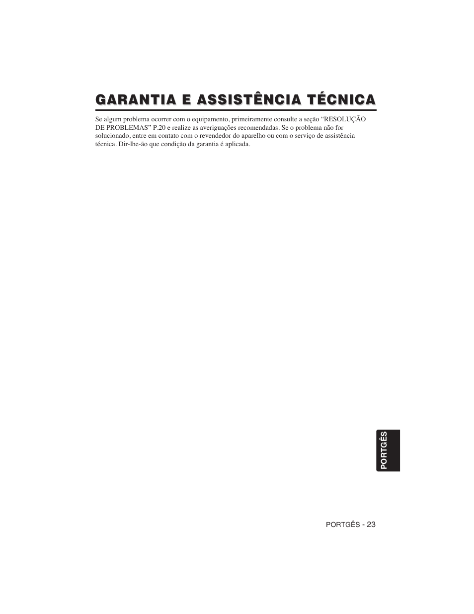 Garantia e assistência técnica | Hitachi CP-S225W User Manual | Page 192 / 205