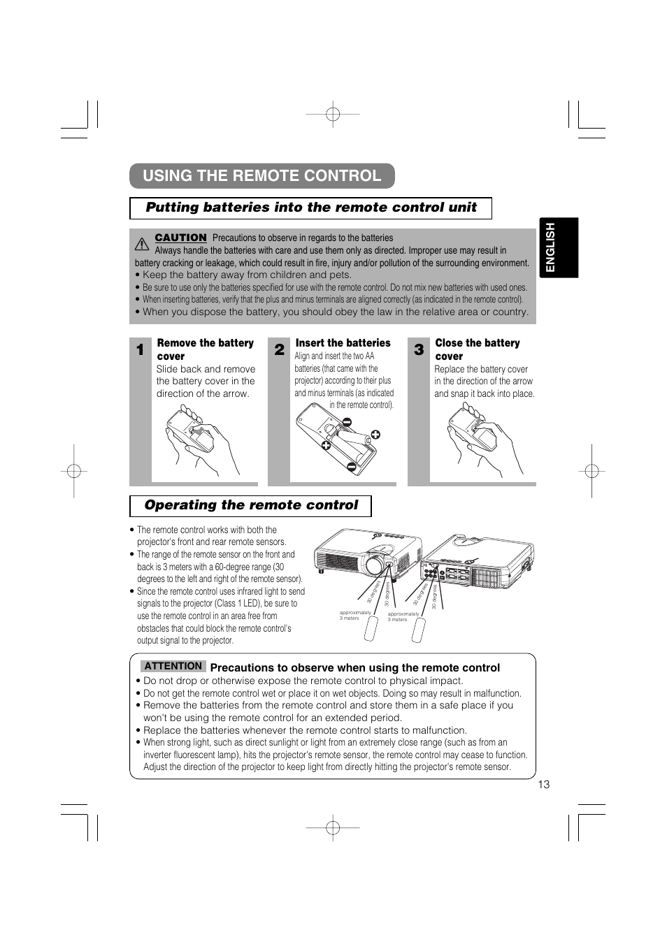 23 using the remote control | Hitachi CP-X327W User Manual | Page 14 / 44