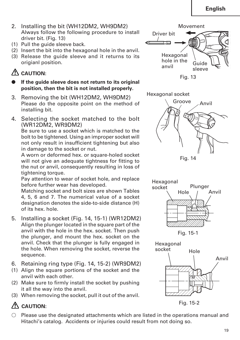Hitachi WR9DM2 User Manual | Page 19 / 108