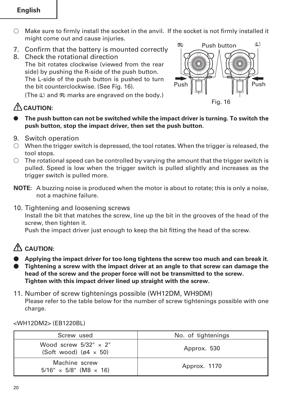 Hitachi WR9DM2 User Manual | Page 20 / 108