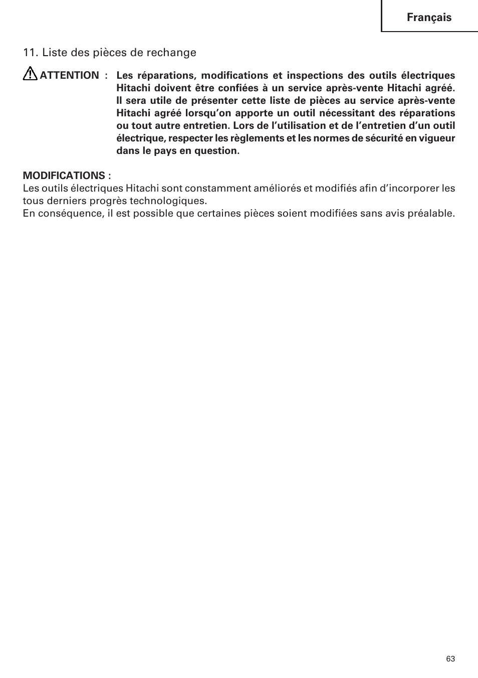 Hitachi WR9DM2 User Manual | Page 63 / 108
