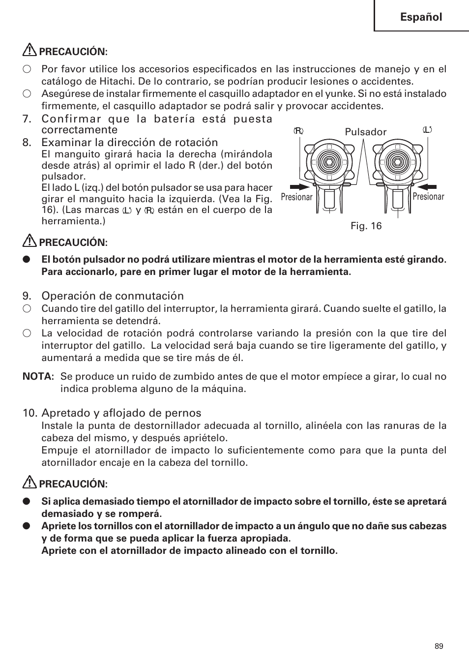Hitachi WR9DM2 User Manual | Page 89 / 108