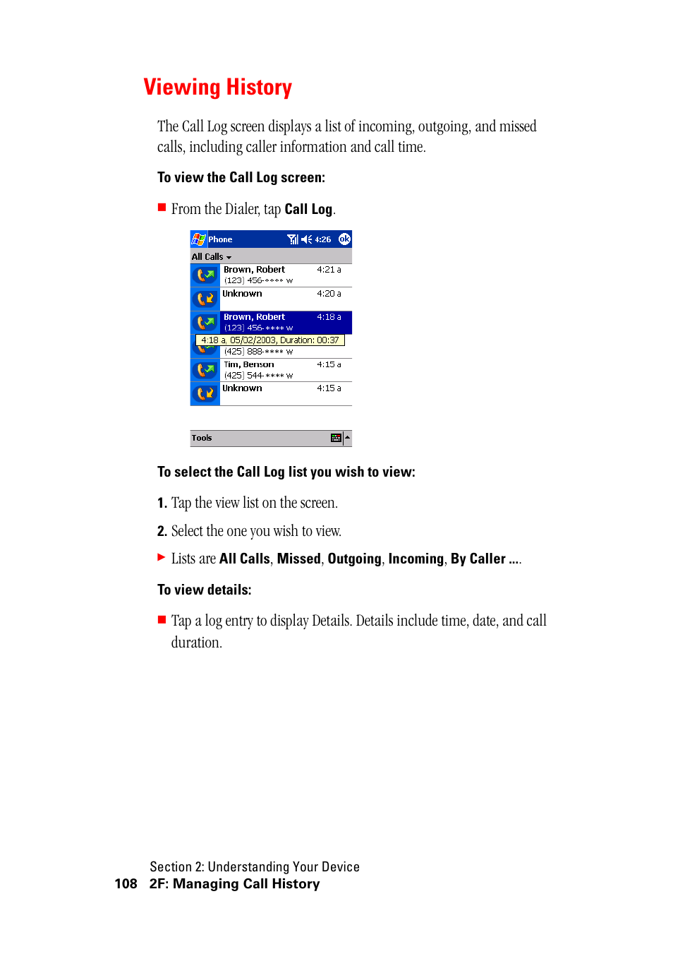 Viewing history | Hitachi SH-G1000 User Manual | Page 116 / 264