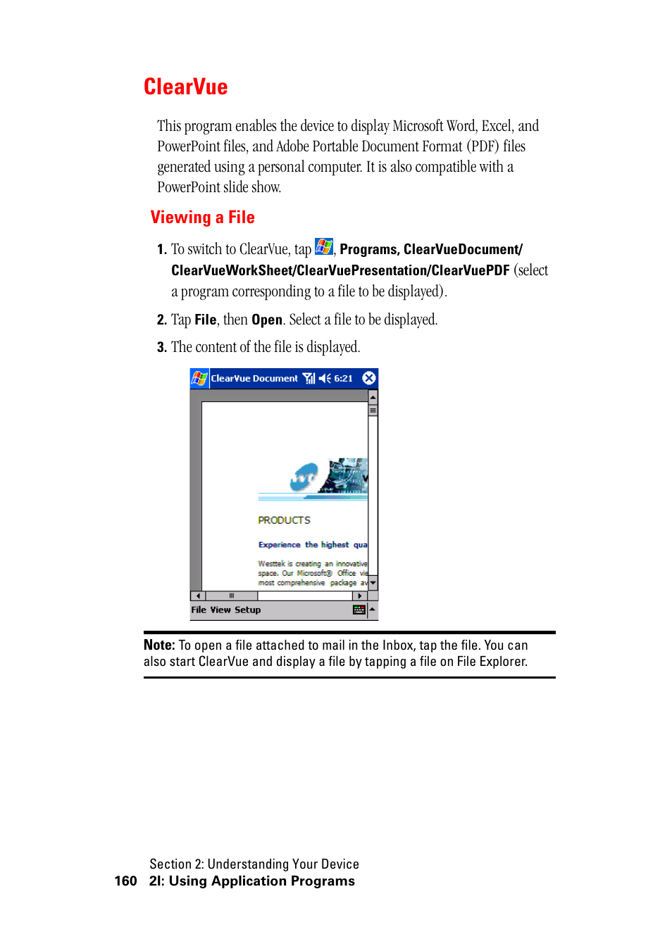 Clearvue, Viewing a file | Hitachi SH-G1000 User Manual | Page 168 / 264