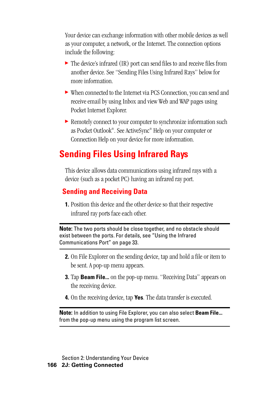 Sending files using infrared rays, Sending and receiving data | Hitachi SH-G1000 User Manual | Page 174 / 264