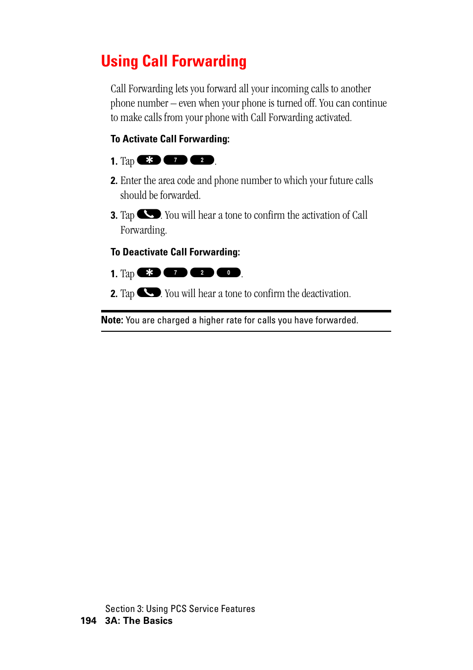 Using call forwarding | Hitachi SH-G1000 User Manual | Page 202 / 264