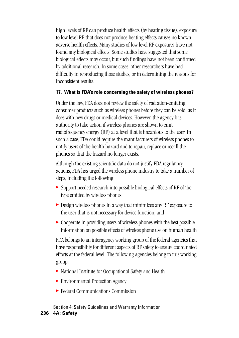 Environmental protection agency, Federal communications commission | Hitachi SH-G1000 User Manual | Page 244 / 264