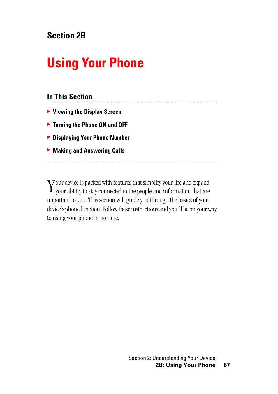 Using your phone, 2b. using your phone | Hitachi SH-G1000 User Manual | Page 75 / 264