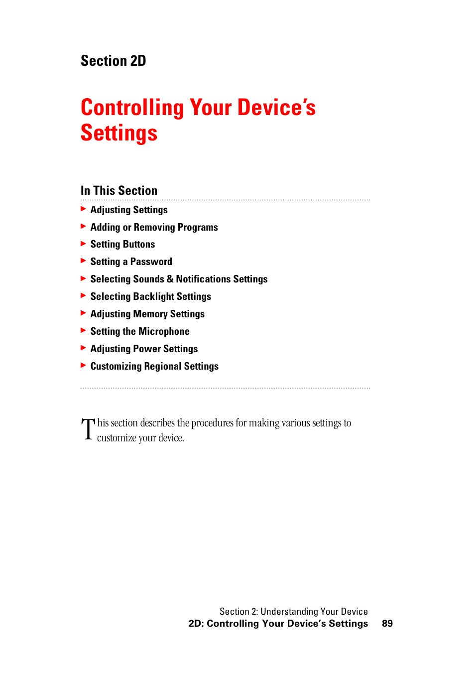 Controlling your device’s settings, 2d. controlling your device’s settings | Hitachi SH-G1000 User Manual | Page 97 / 264