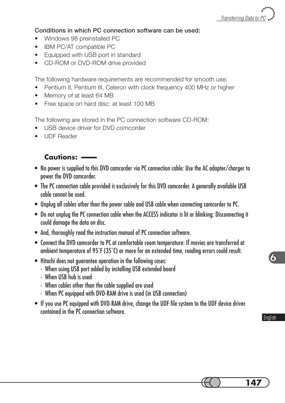 Hitachi DZMV100A User Manual | Page 147 / 170