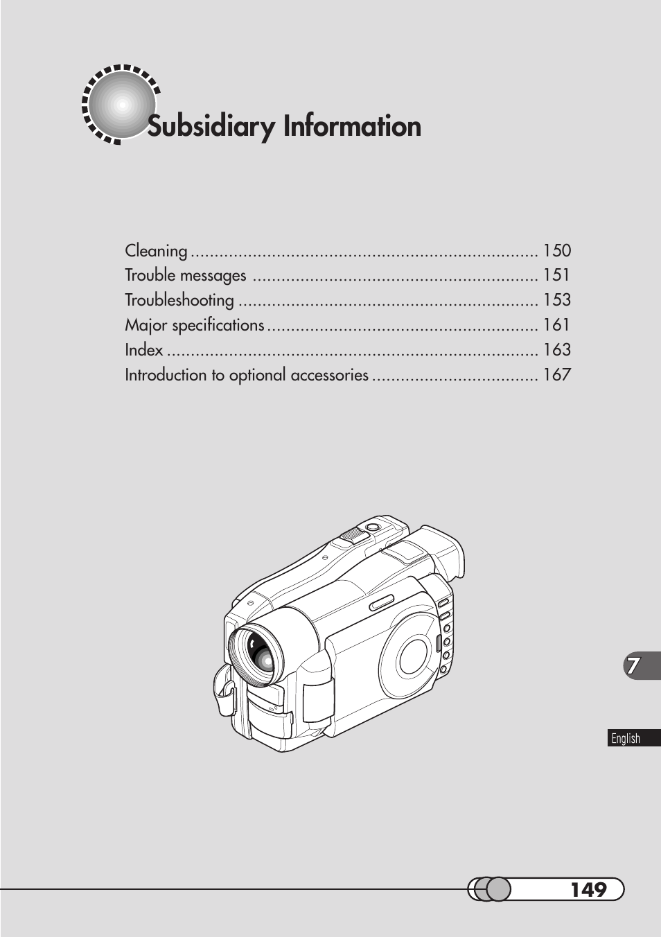 Subsidiary information | Hitachi DZMV100A User Manual | Page 149 / 170