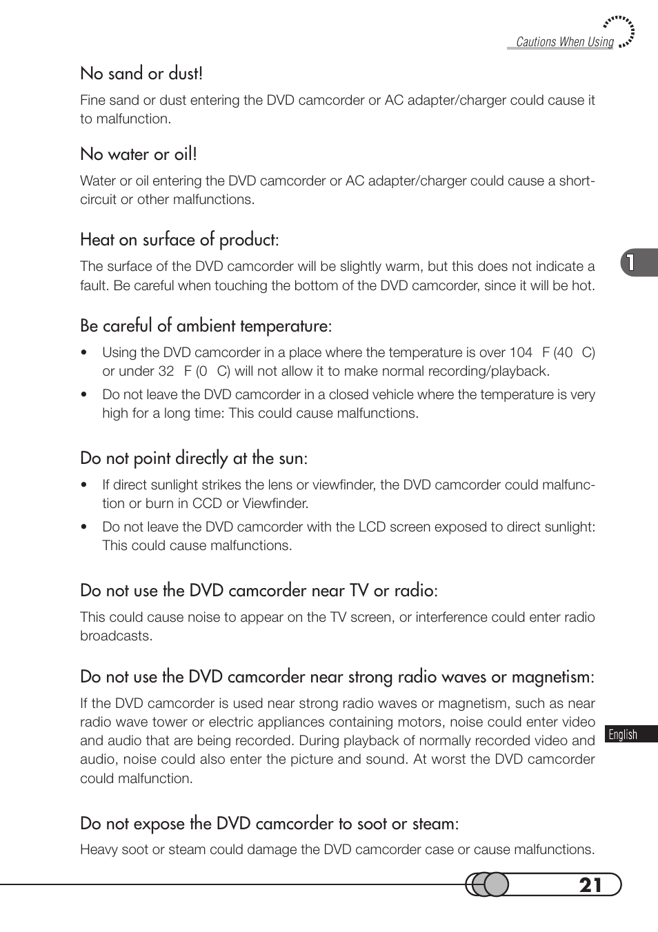 Hitachi DZMV100A User Manual | Page 21 / 170