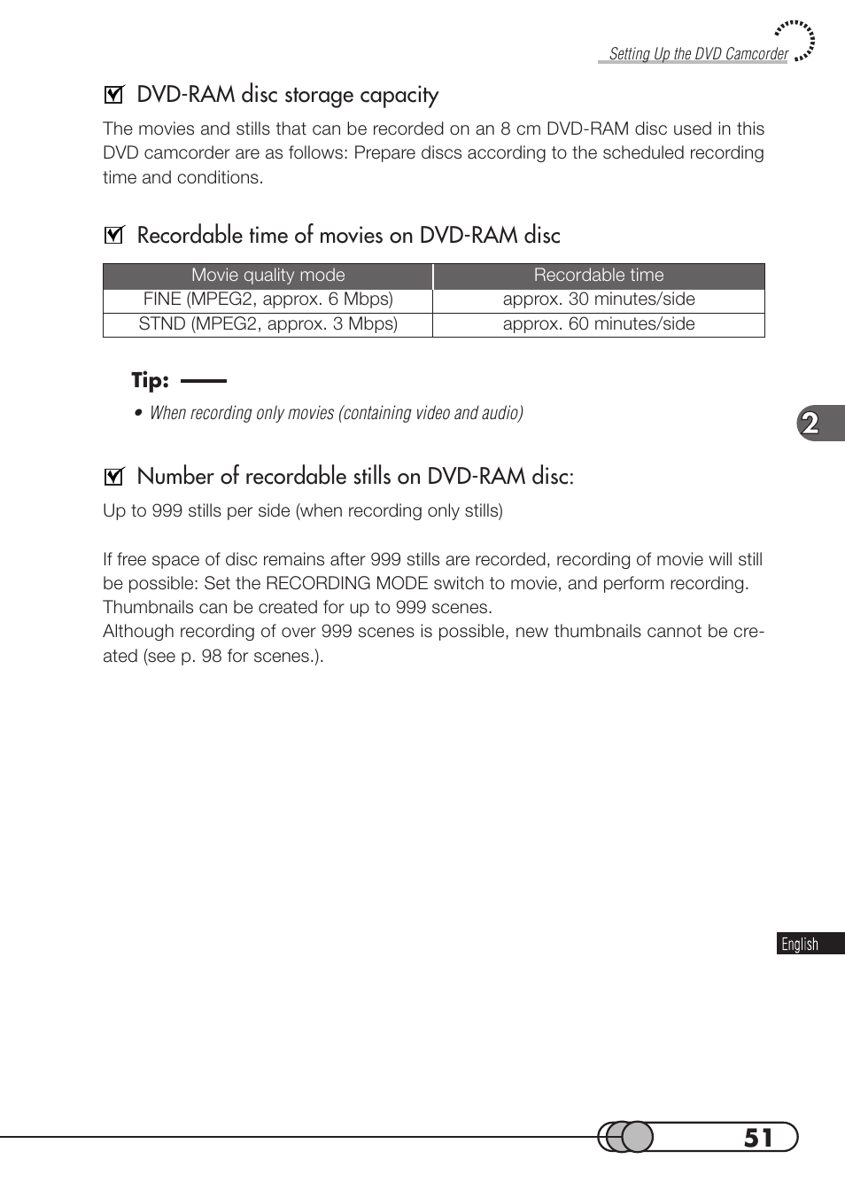 Hitachi DZMV100A User Manual | Page 51 / 170