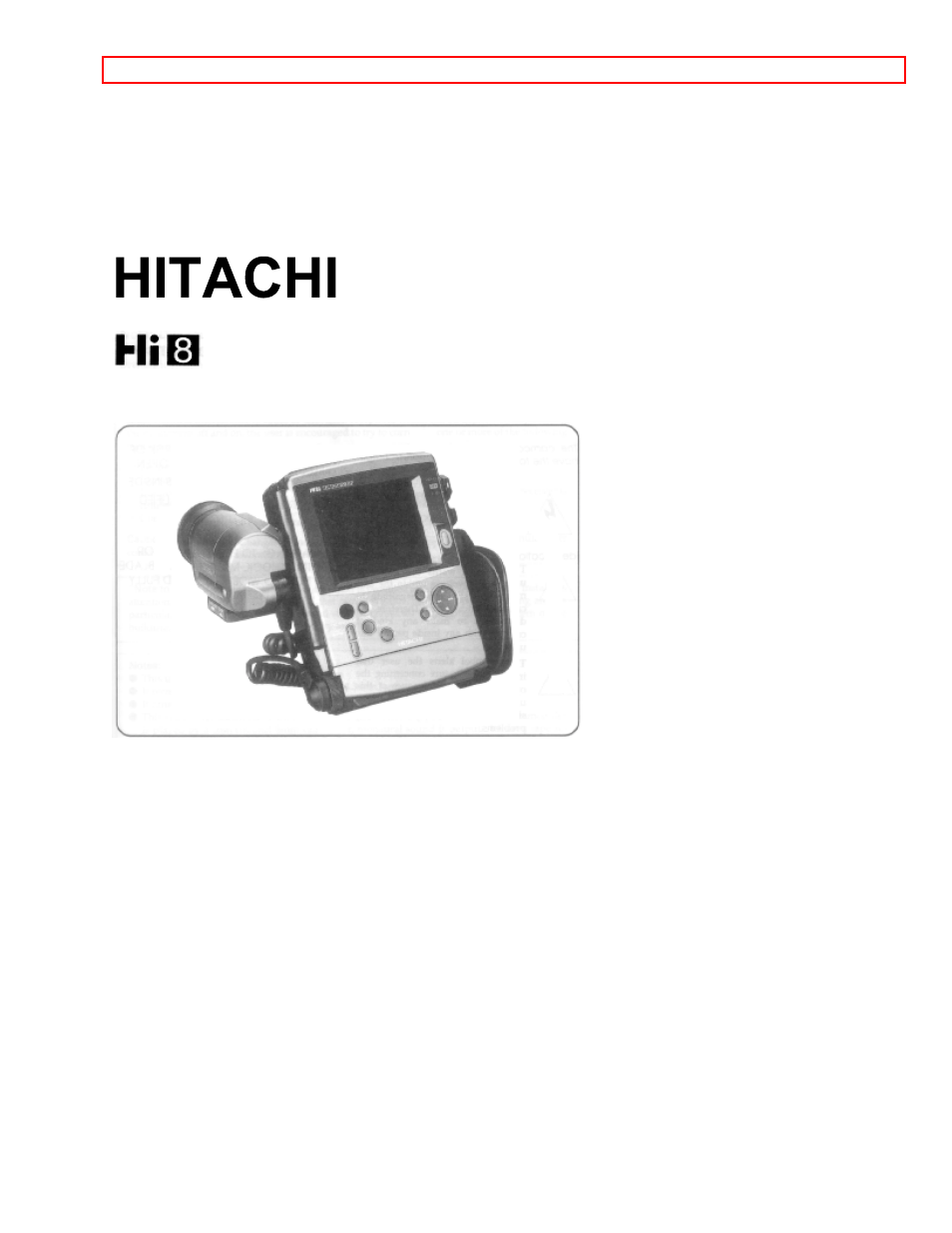 Hitachi VM-H100LA User Manual | 50 pages