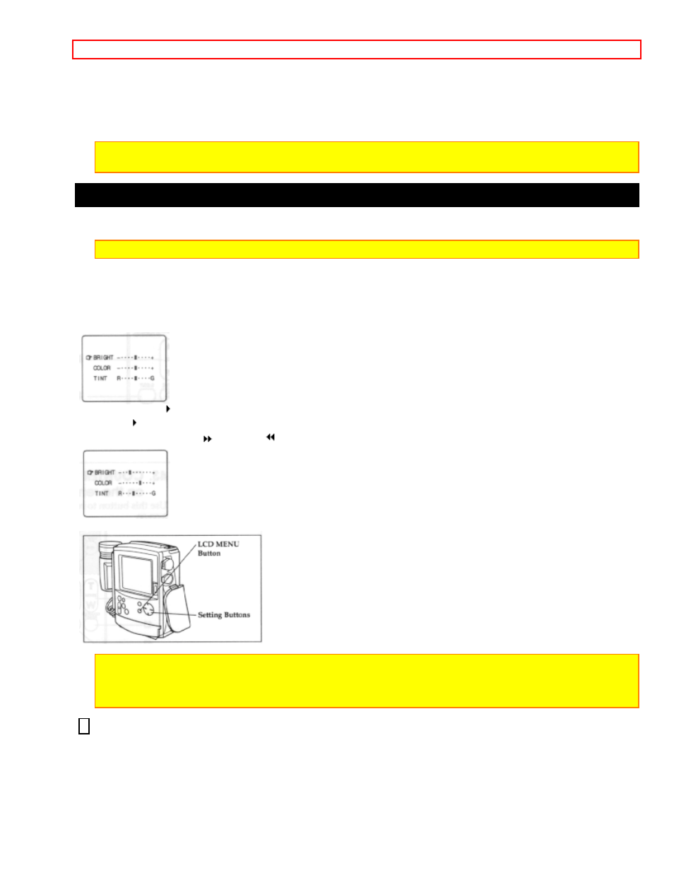 Controlling the picture on the lcd monitor | Hitachi VM-H100LA User Manual | Page 22 / 50