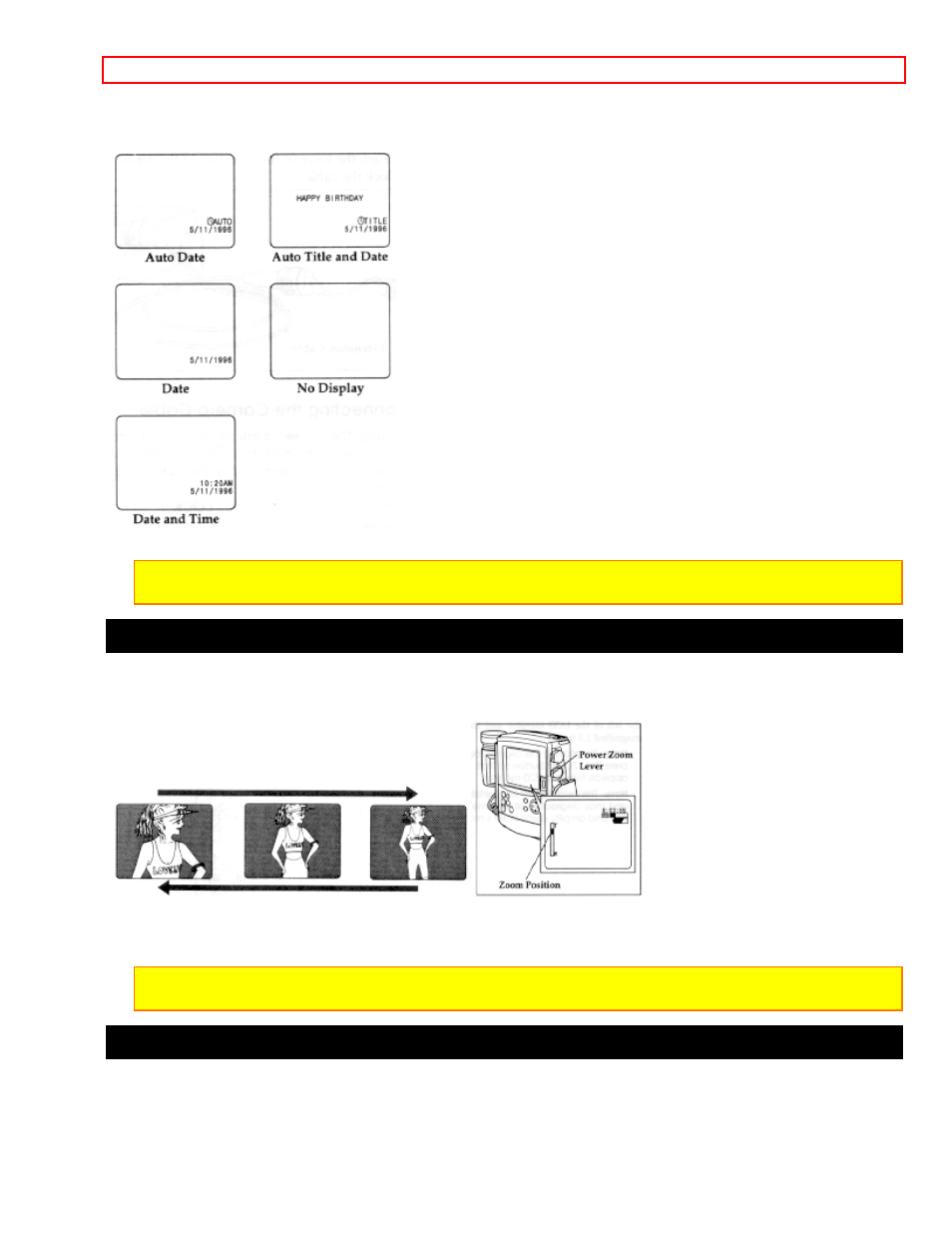 Using the power zoom using the digital zoom, Using the power zoom, Using the digital zoom | Hitachi VM-H100LA User Manual | Page 30 / 50