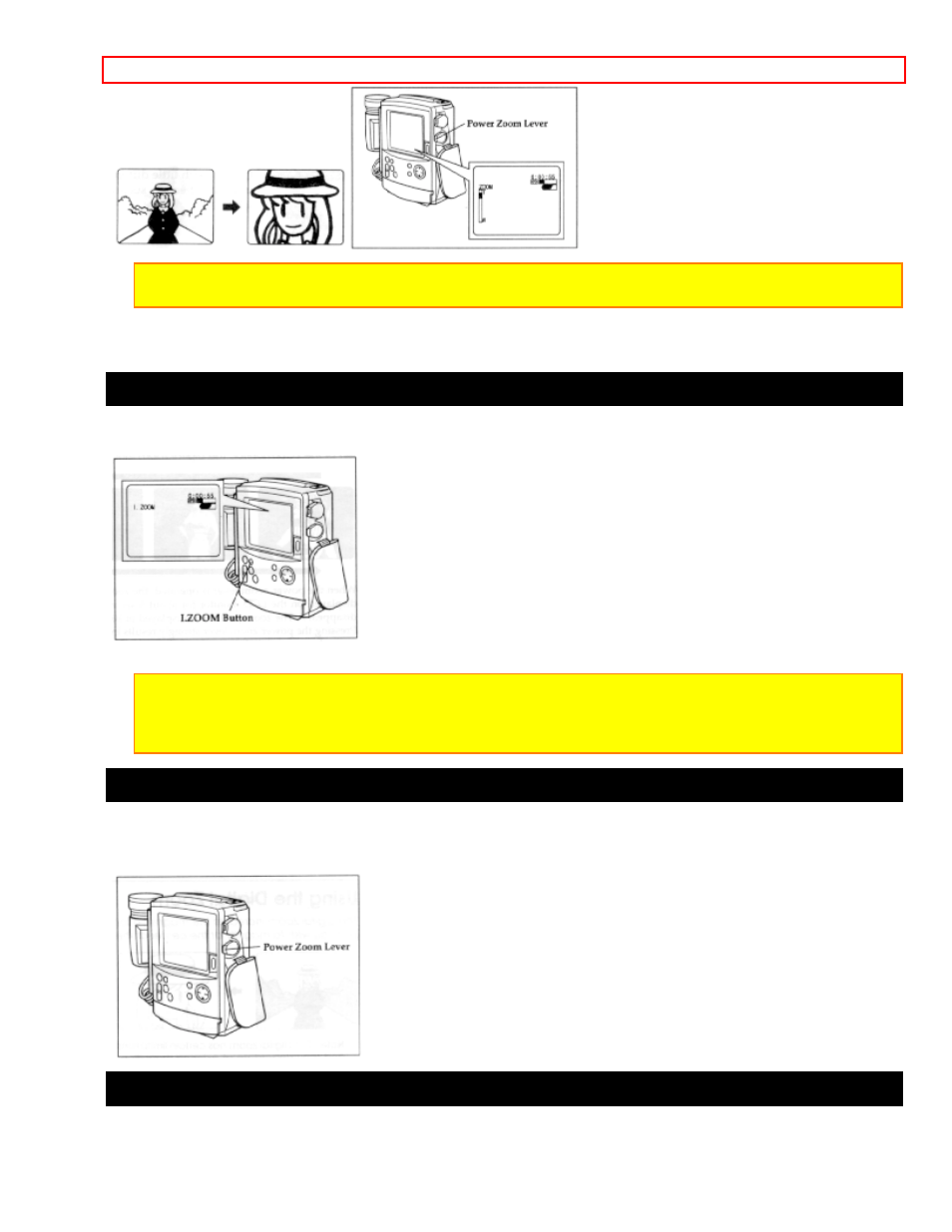 Using the i. zoom (instant zoom) button, Using macro, Using auto focus | Hitachi VM-H100LA User Manual | Page 31 / 50