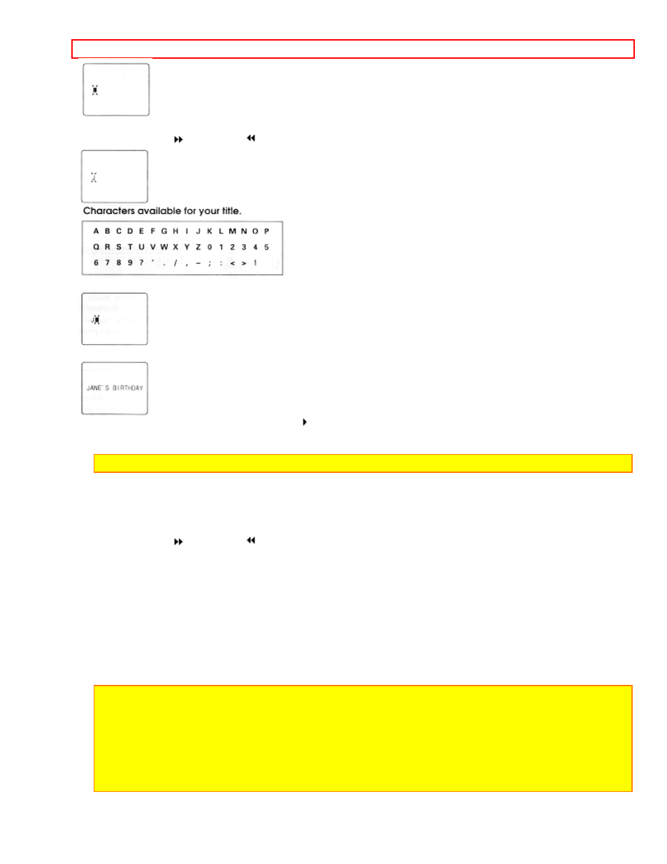 Correcting errors, Recording a title on a tape in the camcorder, Recording a title while transferring a tape | Hitachi VM-H100LA User Manual | Page 39 / 50