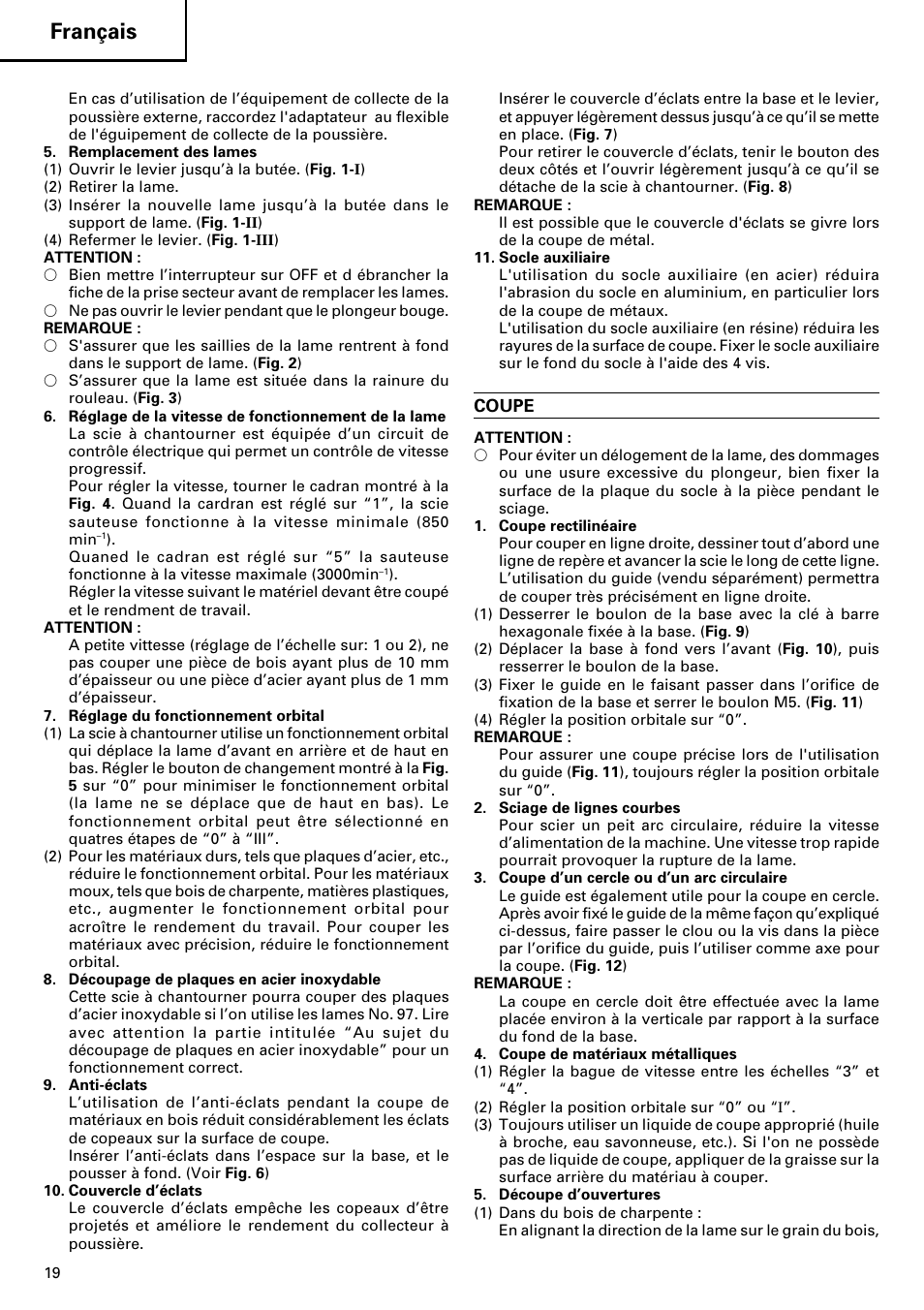 Français | Hitachi CJ120V User Manual | Page 20 / 58