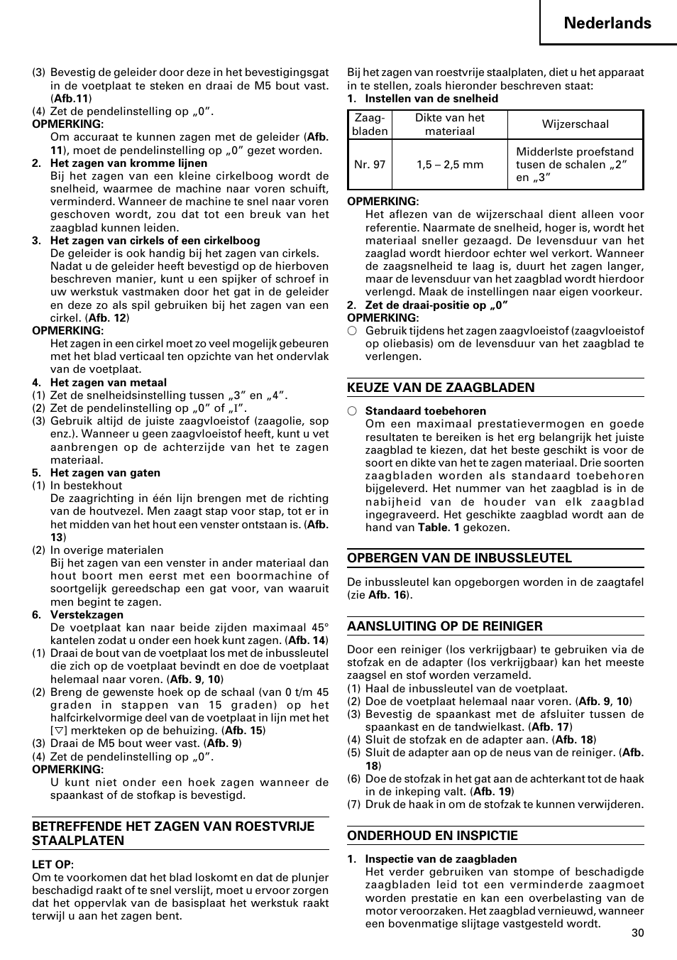 Nederlands | Hitachi CJ120V User Manual | Page 31 / 58