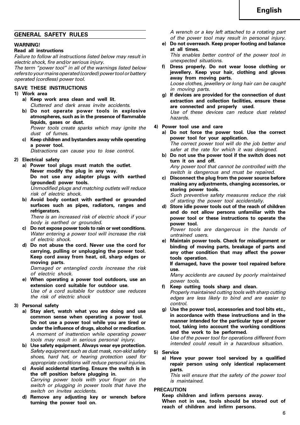English | Hitachi CJ120V User Manual | Page 7 / 58