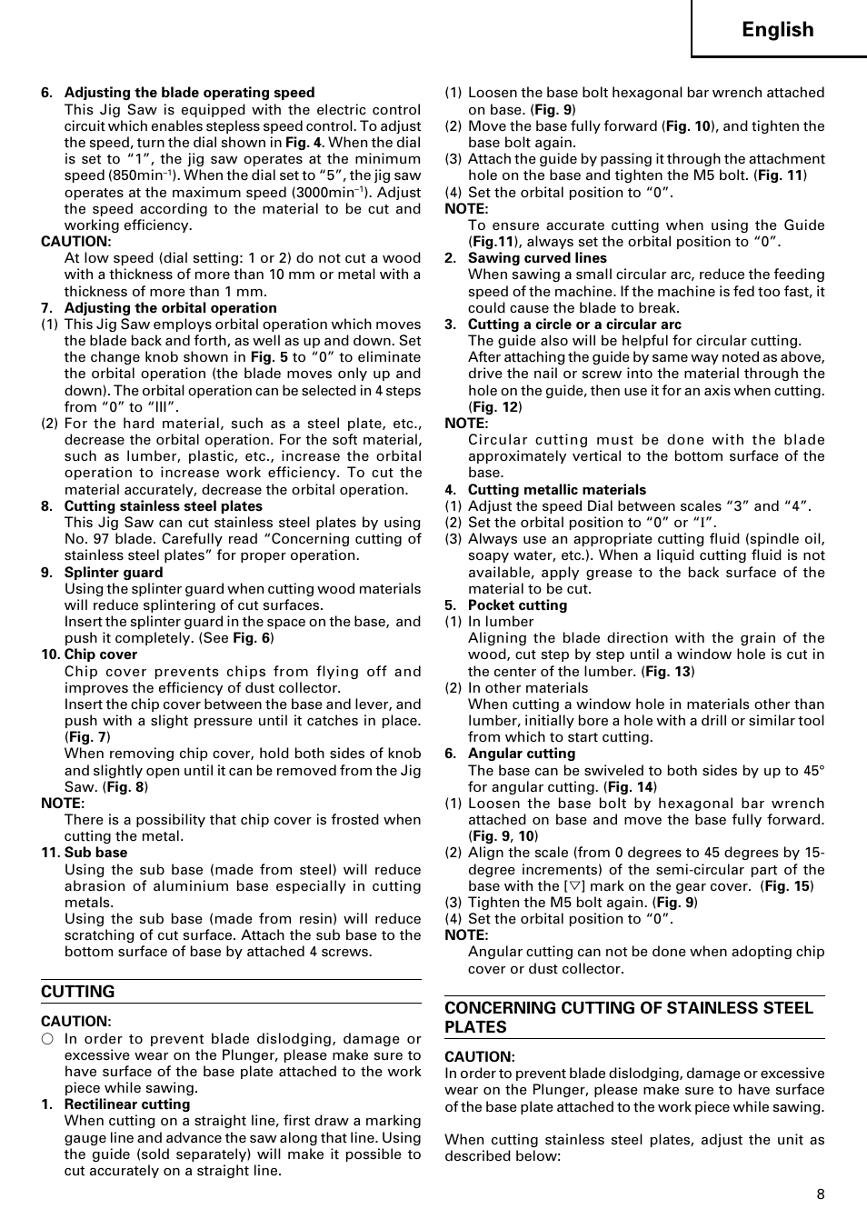 English | Hitachi CJ120V User Manual | Page 9 / 58