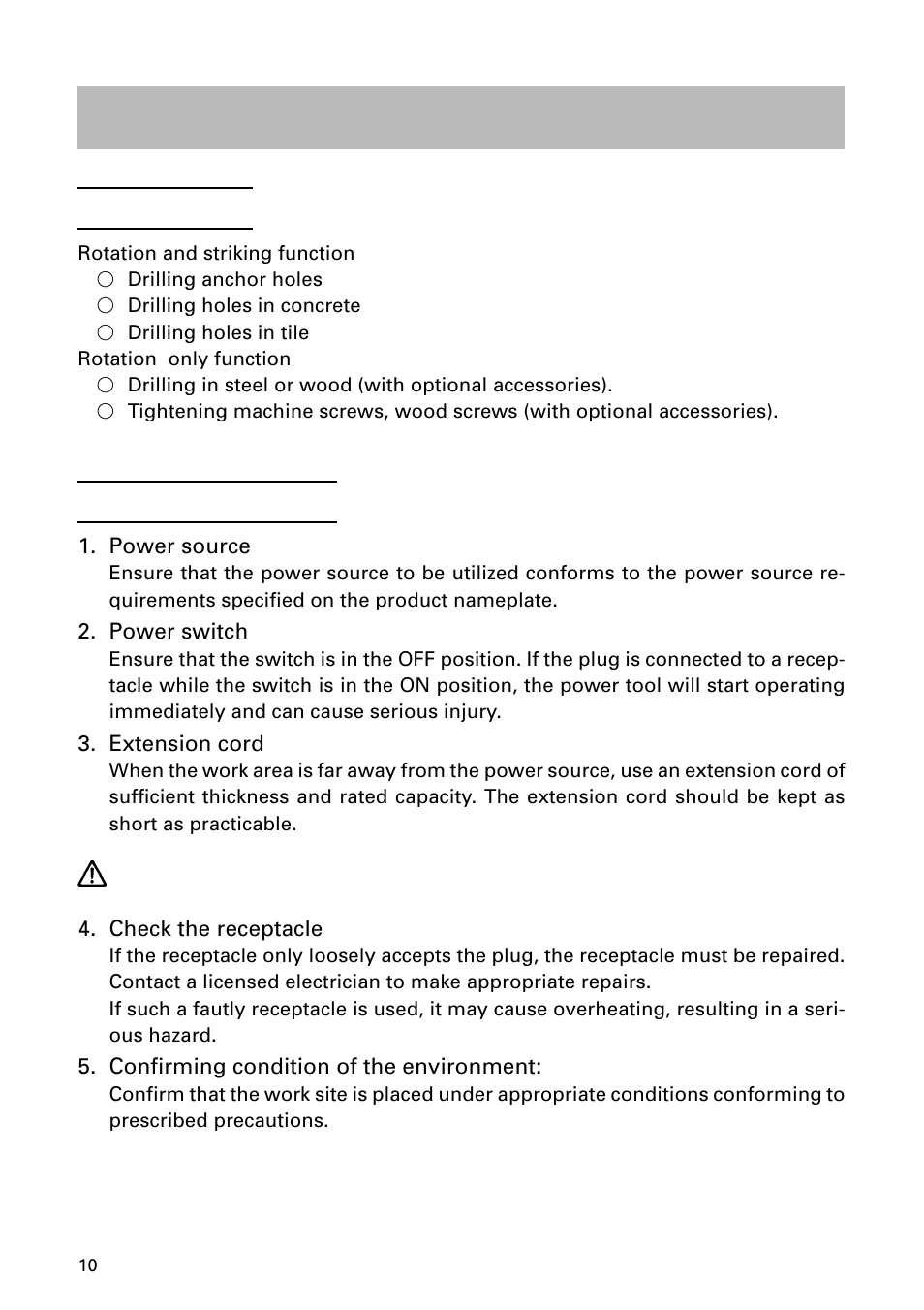 Assembly and operation | Hitachi DH 24PD User Manual | Page 10 / 28