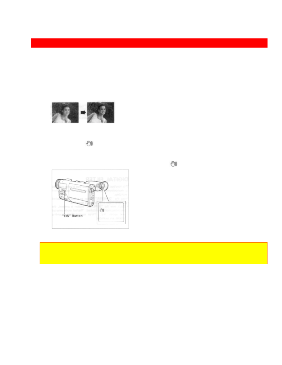 Electronic image stabilizer (eis) | Hitachi VM-H39A User Manual | Page 47 / 83