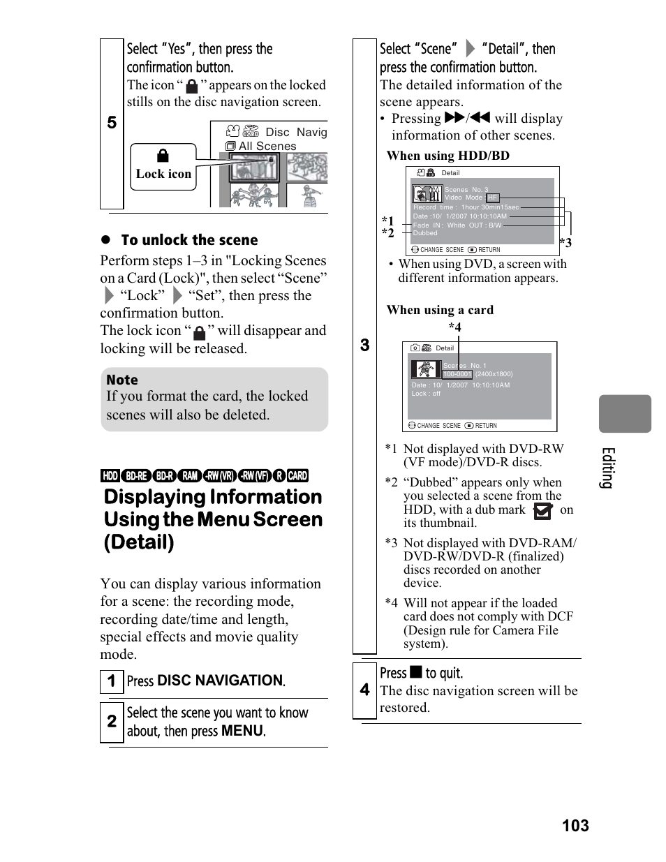 103 ed itin g | Hitachi DZ-BD70A User Manual | Page 103 / 183