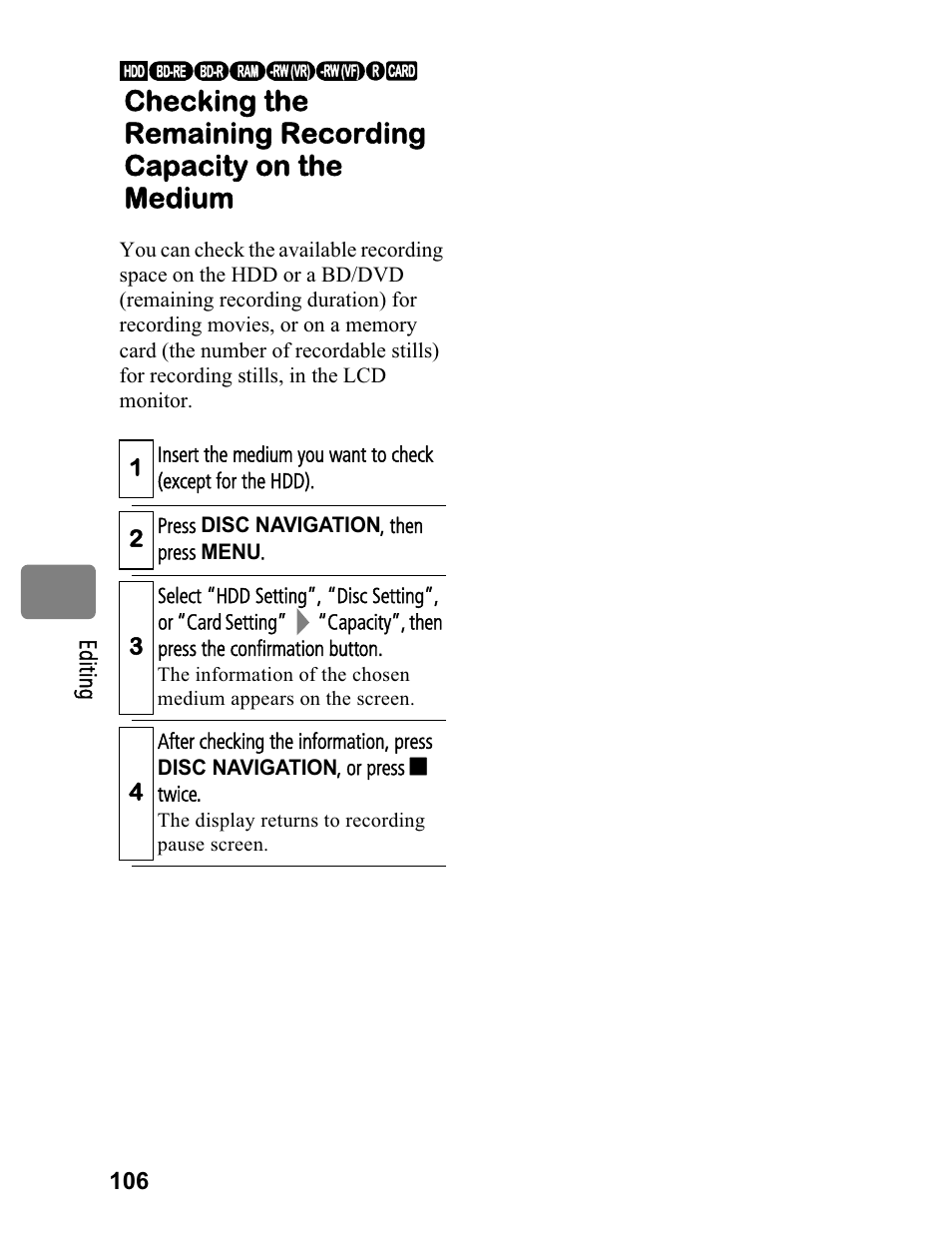 Hitachi DZ-BD70A User Manual | Page 106 / 183