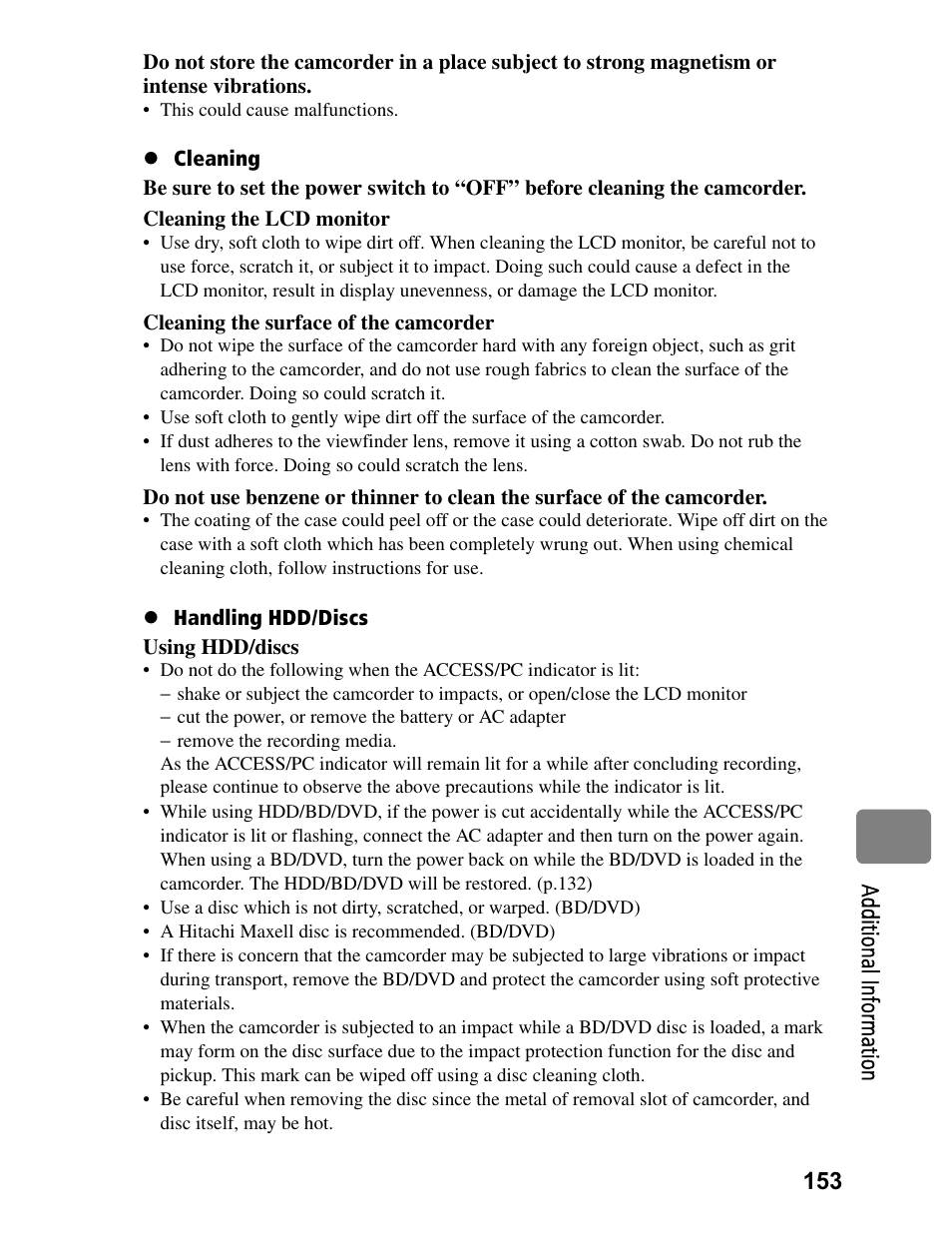 Hitachi DZ-BD70A User Manual | Page 153 / 183