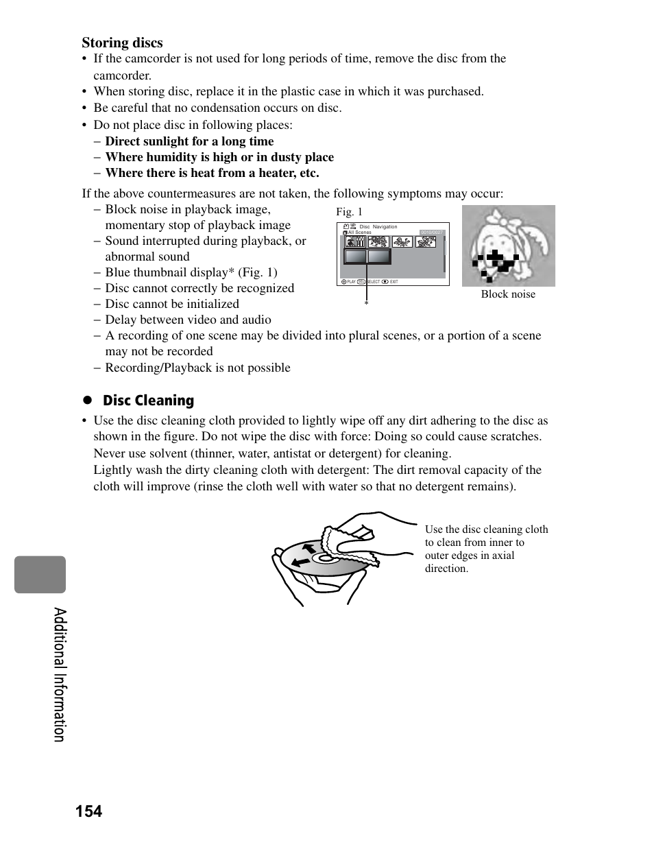 154 a dd itio na l in fo rm at io n | Hitachi DZ-BD70A User Manual | Page 154 / 183