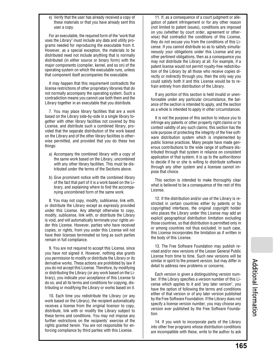 165 a dd itio na l in fo rm at io n | Hitachi DZ-BD70A User Manual | Page 165 / 183