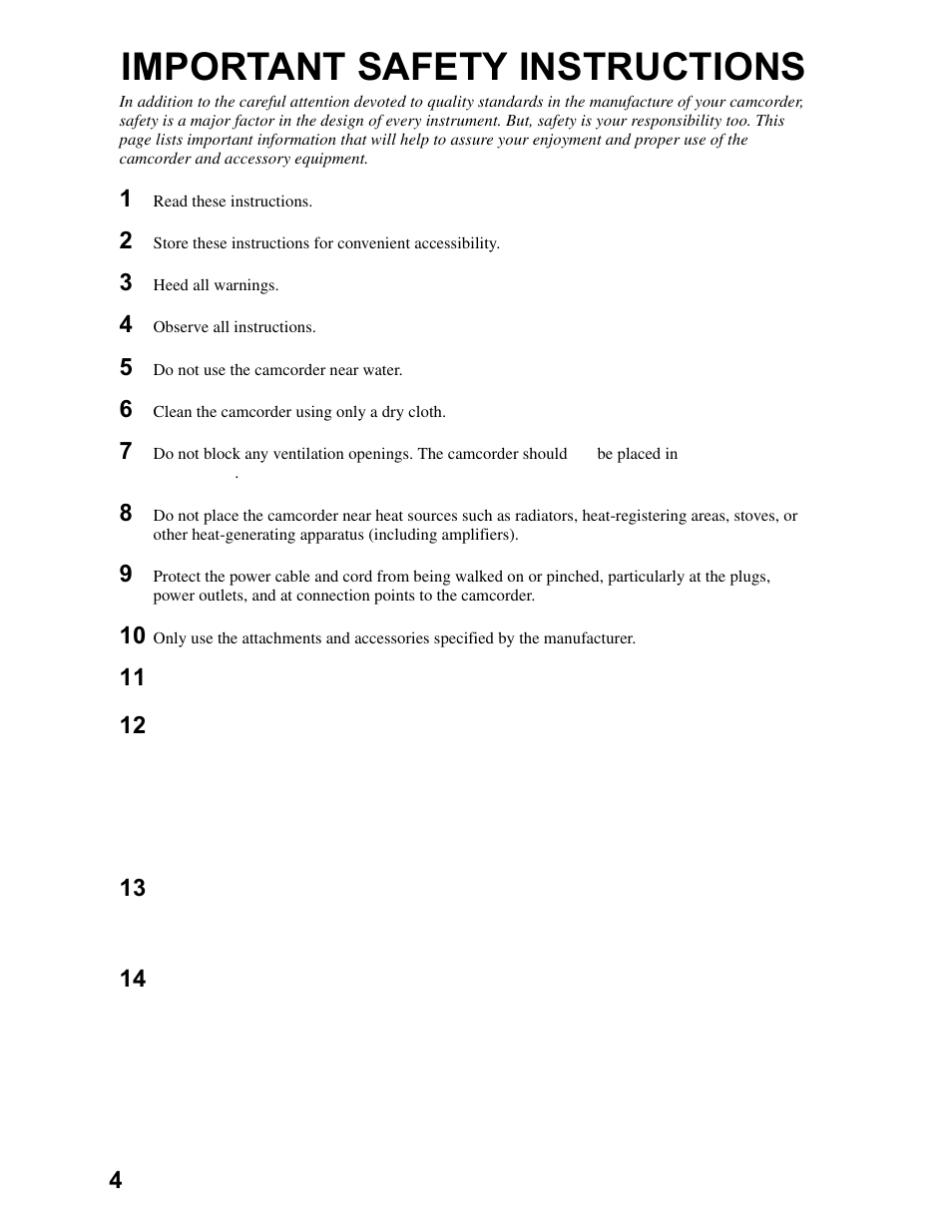 Important safety instructions | Hitachi DZ-BD70A User Manual | Page 4 / 183