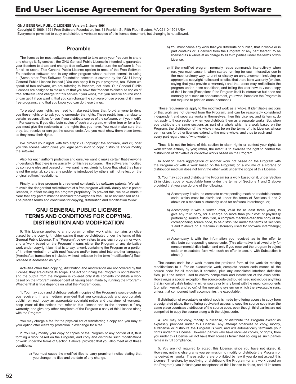 Preamble | Hitachi P50S602 User Manual | Page 52 / 60