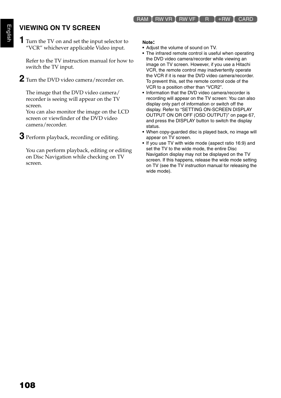 Hitachi DZ-GX5040E User Manual | Page 108 / 155