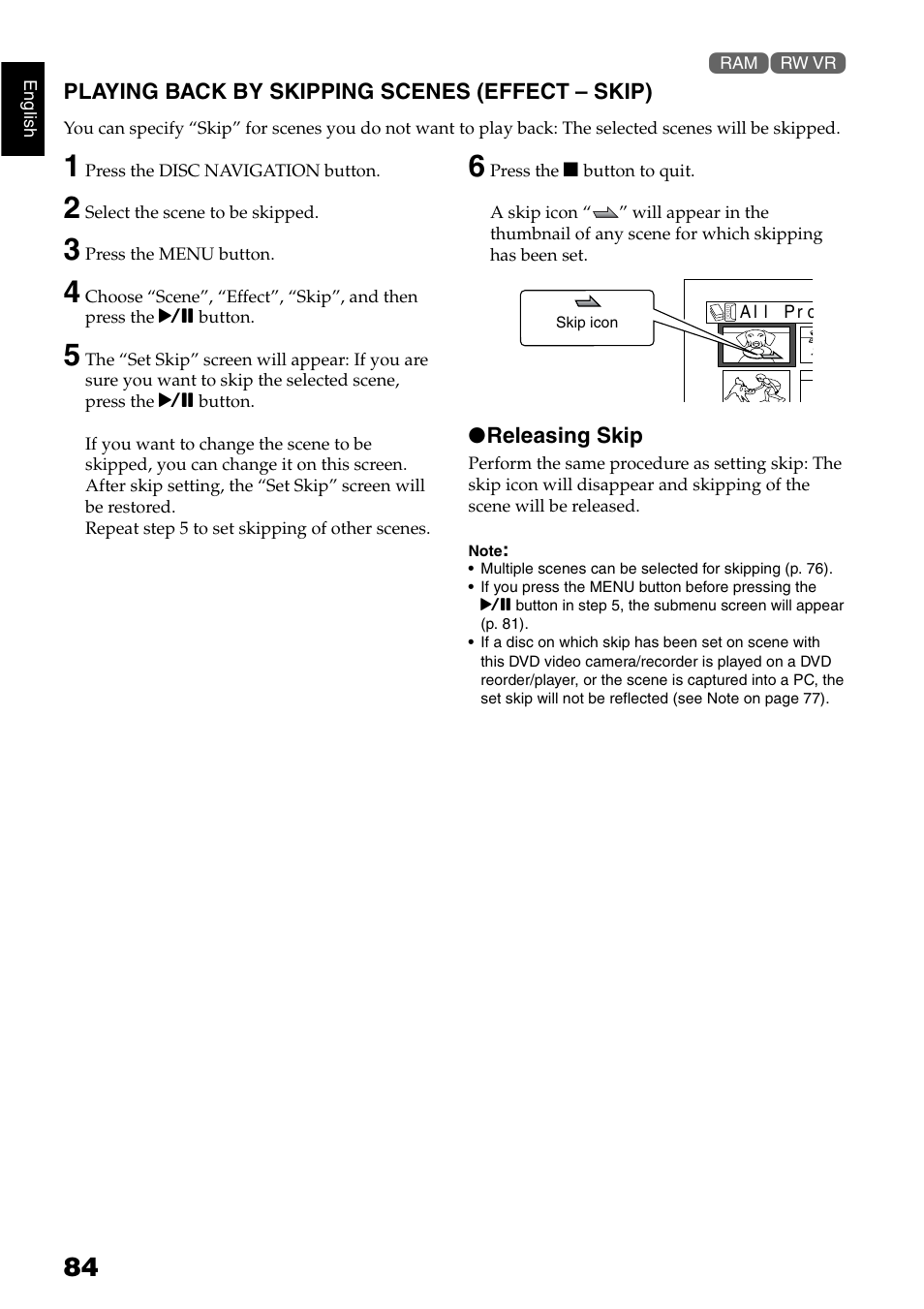Hitachi DZ-GX5040E User Manual | Page 84 / 155