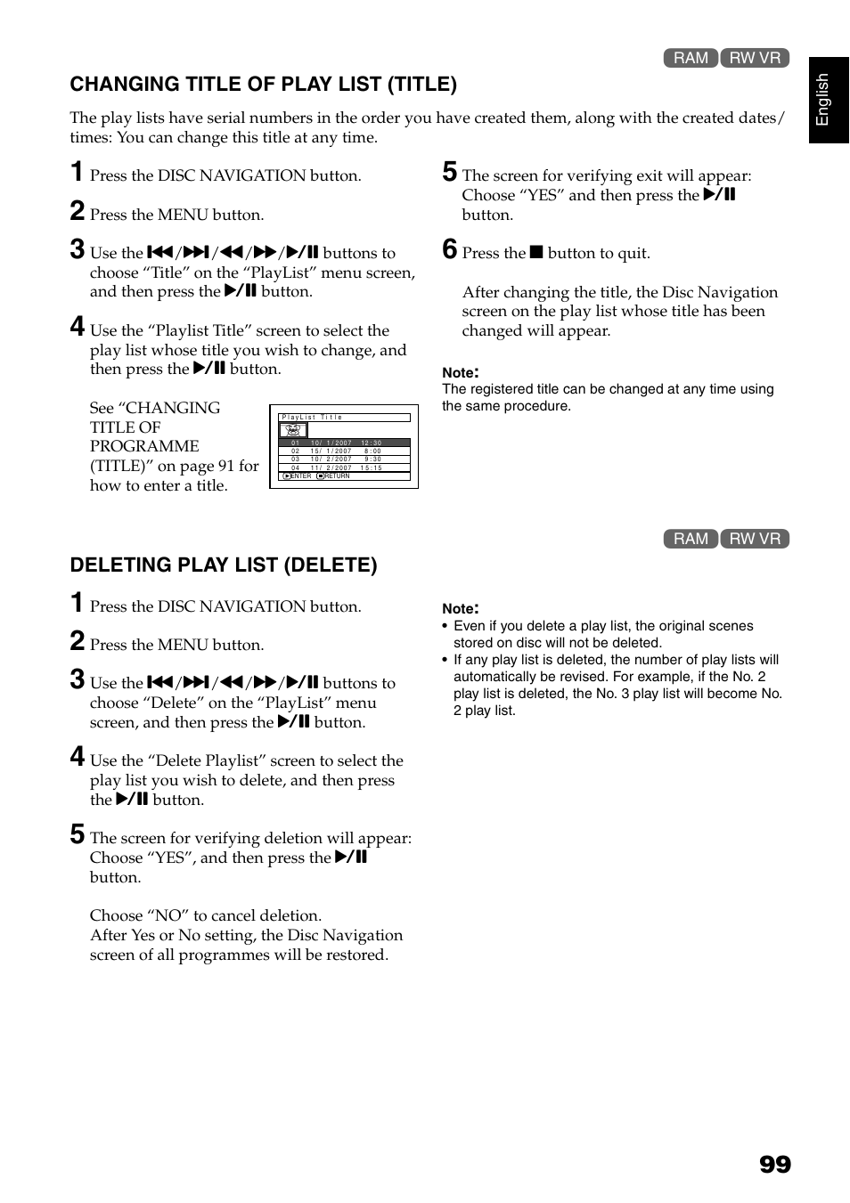 Hitachi DZ-GX5040E User Manual | Page 99 / 155