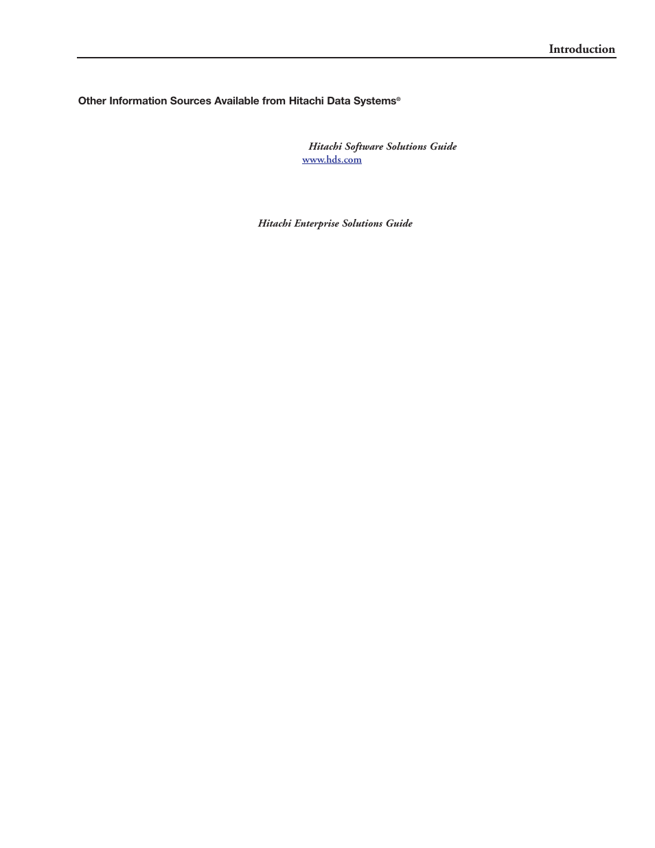 Introduction | Hitachi 9900 Series User Manual | Page 14 / 80