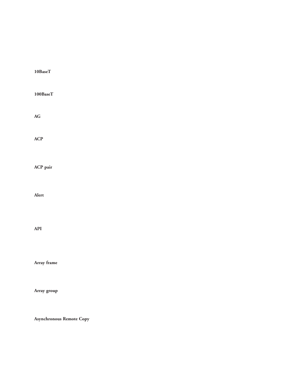 Glossary of terms | Hitachi 9900 Series User Manual | Page 60 / 80
