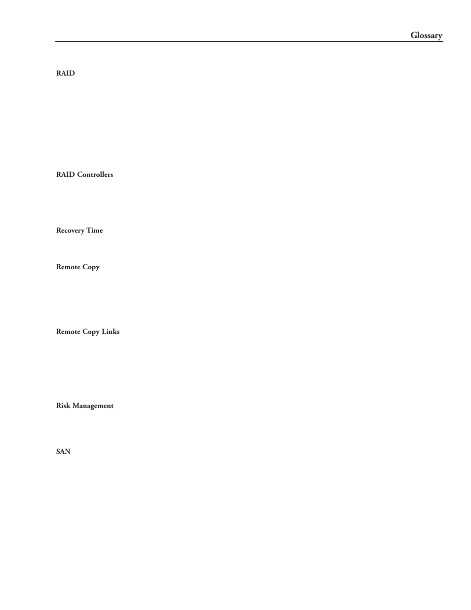 Glossary | Hitachi 9900 Series User Manual | Page 76 / 80