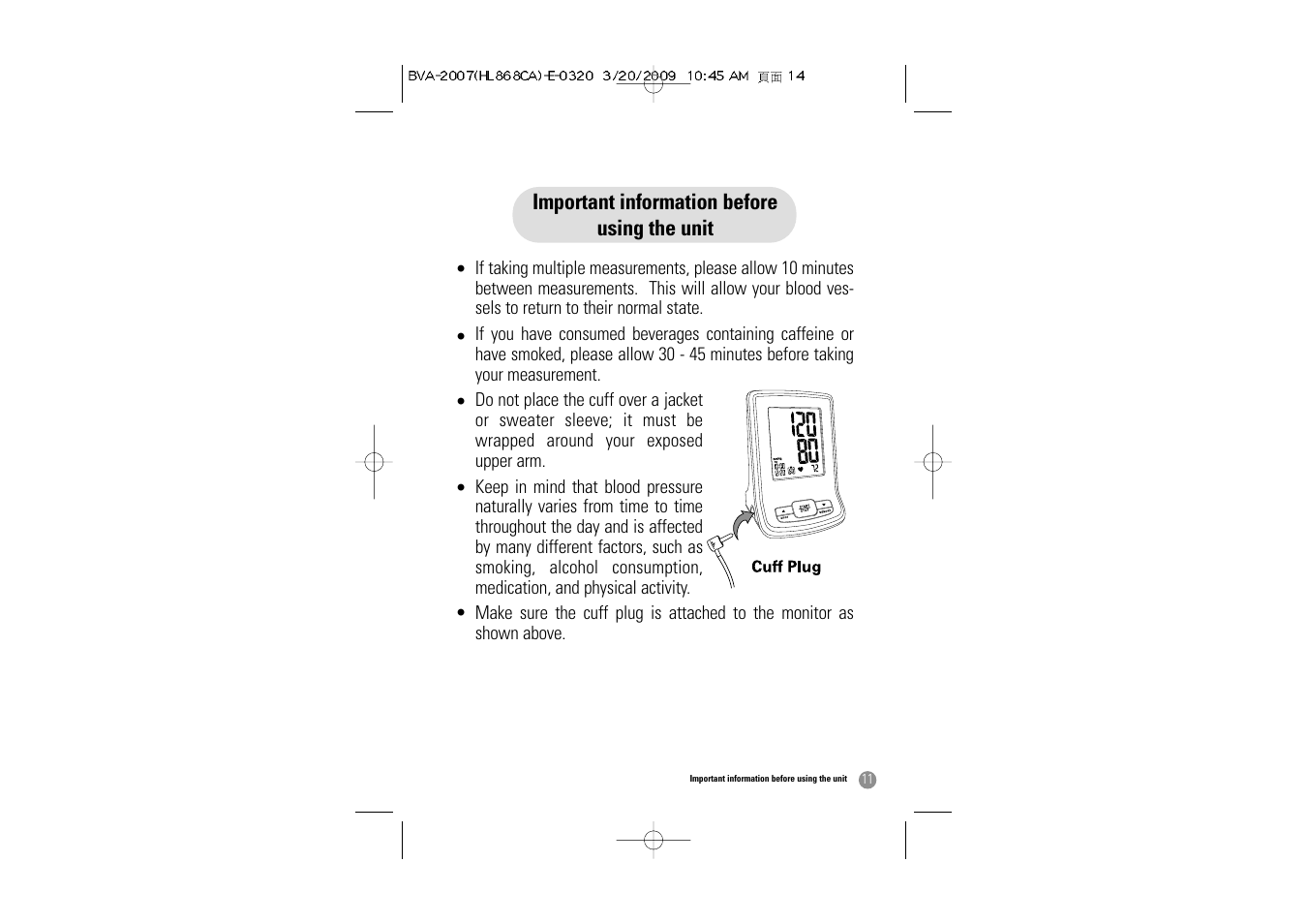Hitachi BVA-2007 User Manual | Page 12 / 66