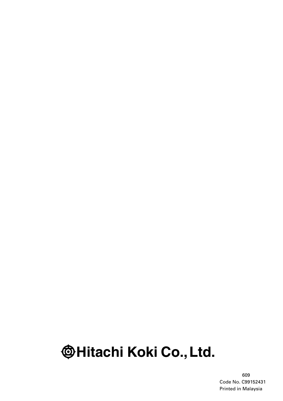 张䘴⁃潶敲彃㥓䄲彃桔, Hitachi koki co., ltd | Hitachi C 9SA2 User Manual | Page 18 / 18