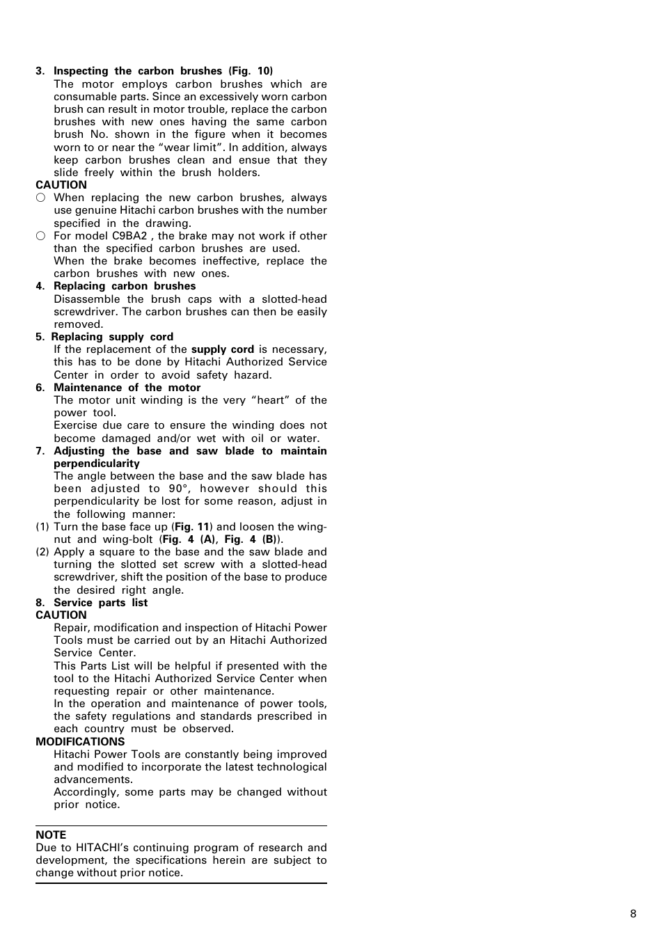 Hitachi C 9SA2 User Manual | Page 9 / 18