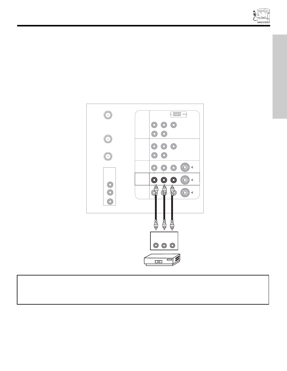 Connecting external video sources, First time use | Hitachi 51S500 User Manual | Page 15 / 72