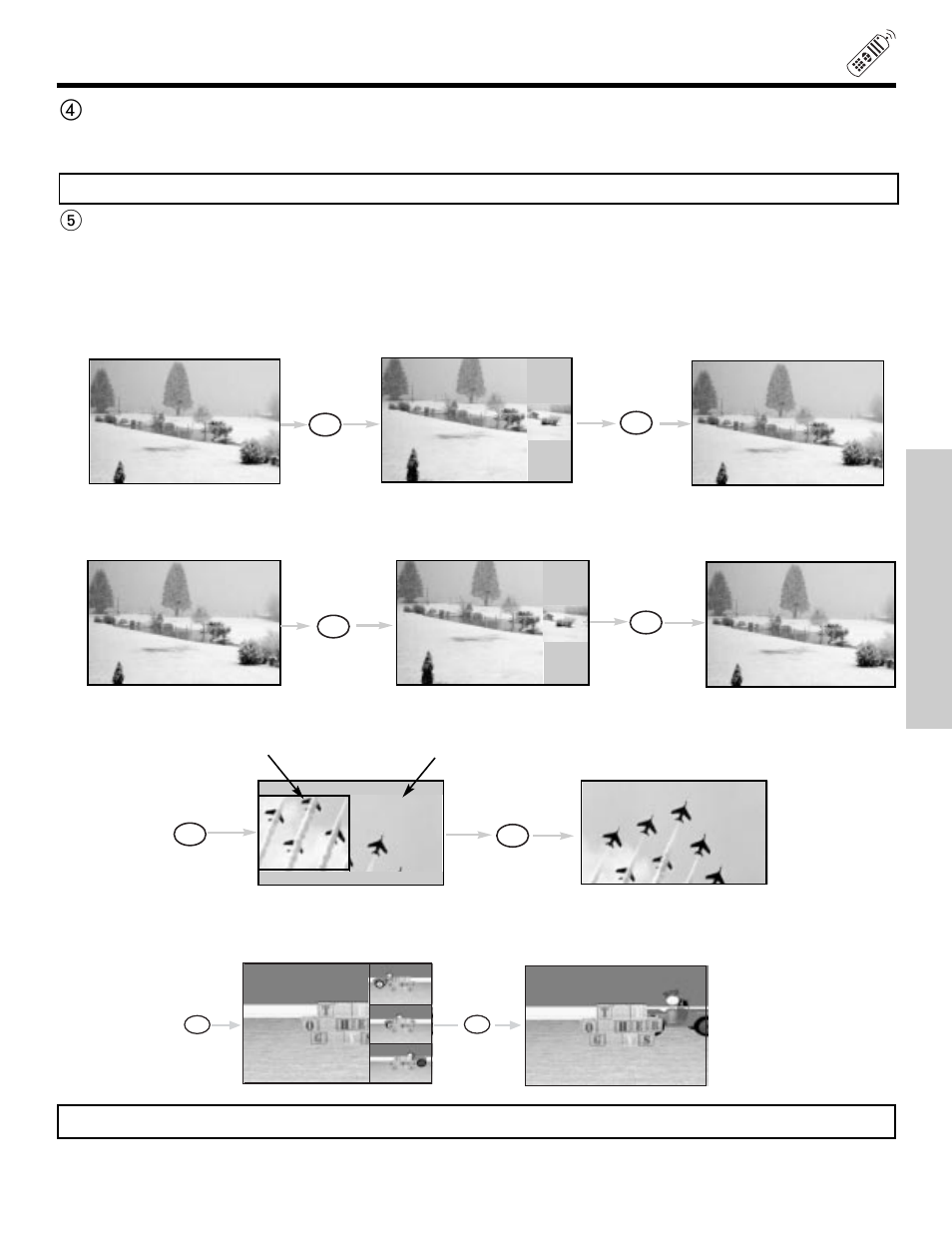 Picture-in-picture (pip), The remote control, Main picture sub picture | Hitachi 51S500 User Manual | Page 29 / 72